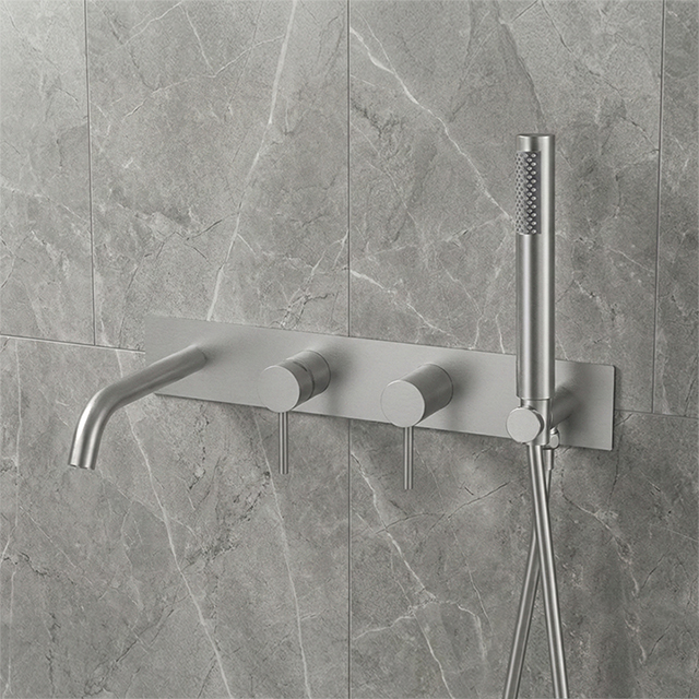 미니미니 매립 샤워욕조수전 2웨이 가로 사각  플레이트형 이미지