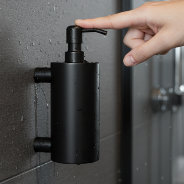 프레오 물비누 디스펜서 벽붙이 대용량(500ml) 블랙 이미지