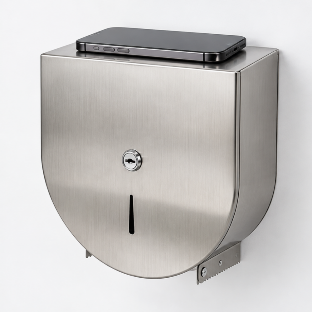 점보롤 휴지걸이 선반형 휴대폰거치 SUS304 BDA-U110 이미지